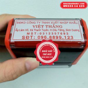 Con dấu vuông công ty 5 dòng khắc online giao ngay