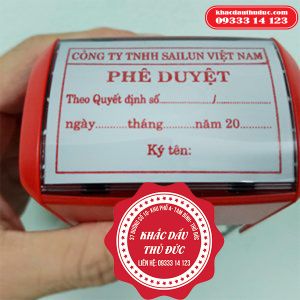CON DẤU ĐÃ PHÊ DUYỆT