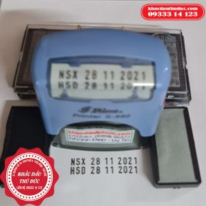 Bộ dấu đóng date bao bì và giấy ( NSX-HSD) có lọ mực chuyên dụng VÀ KHAY MỰC TẶNG KÈM