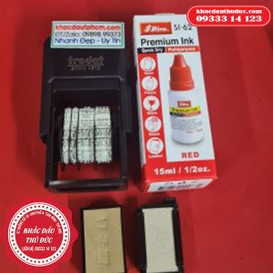 Combo dấu date in trên giấy bóng xoay thay đổi